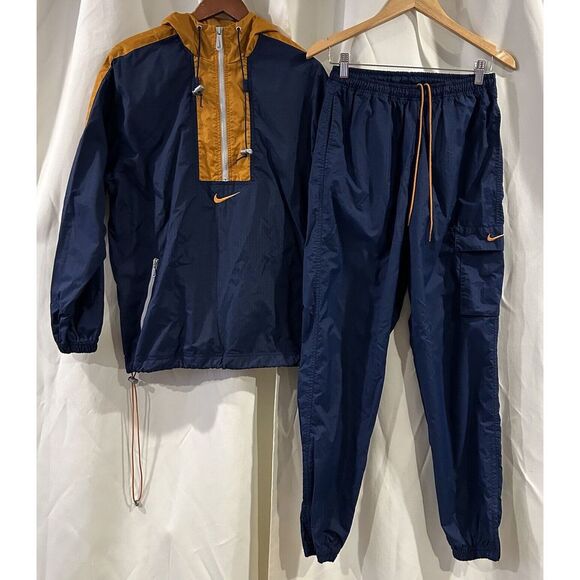 Nike‎ Blue/Orange Womens Windbreaker Track Suit Size M/L - Picture 1 of 11